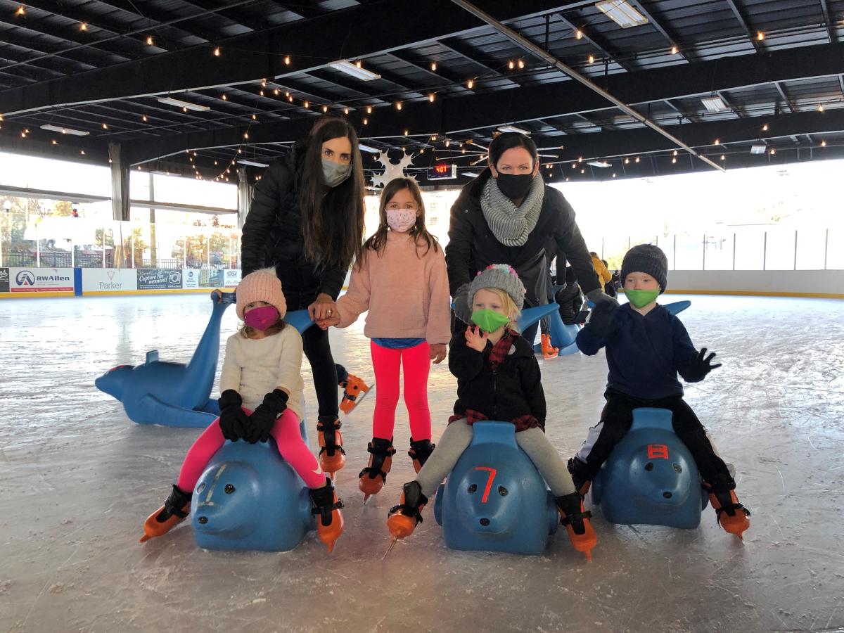 Moms and Kids Ice Skating Foundry Pavillion