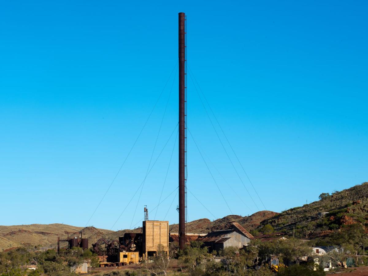 Old smokestack at Comet Gold Mine near Marble Bar in the Pilbara