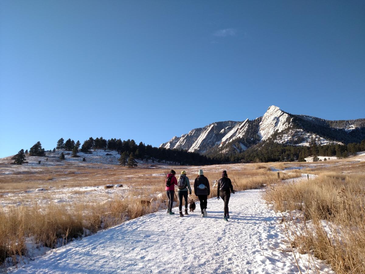 Chautauqua Winter Hiking Flatirons