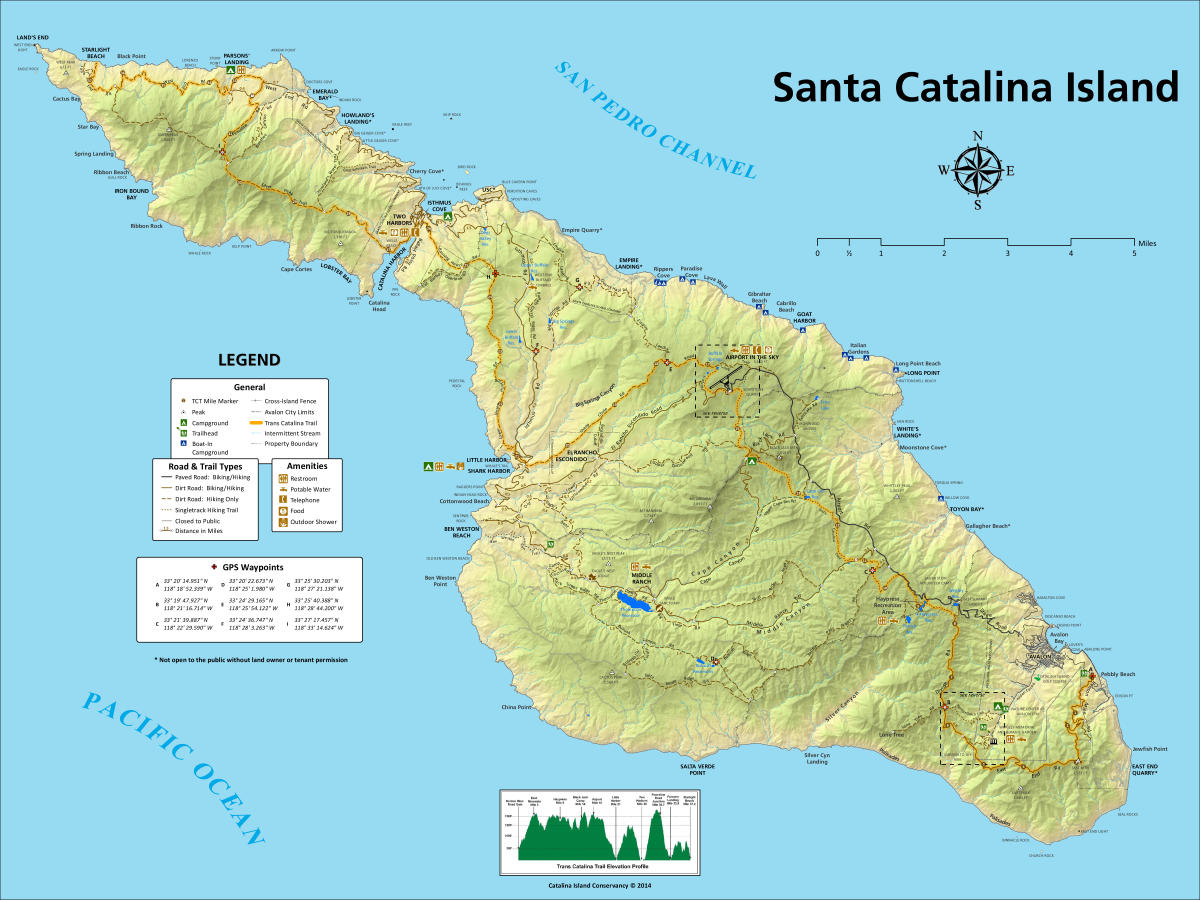 Catalina Island Trail Map