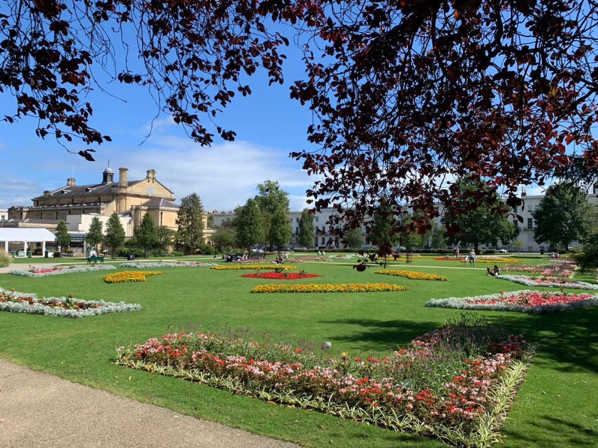 View of the Imperial Gardens and the Garden Bar in Cheltenham