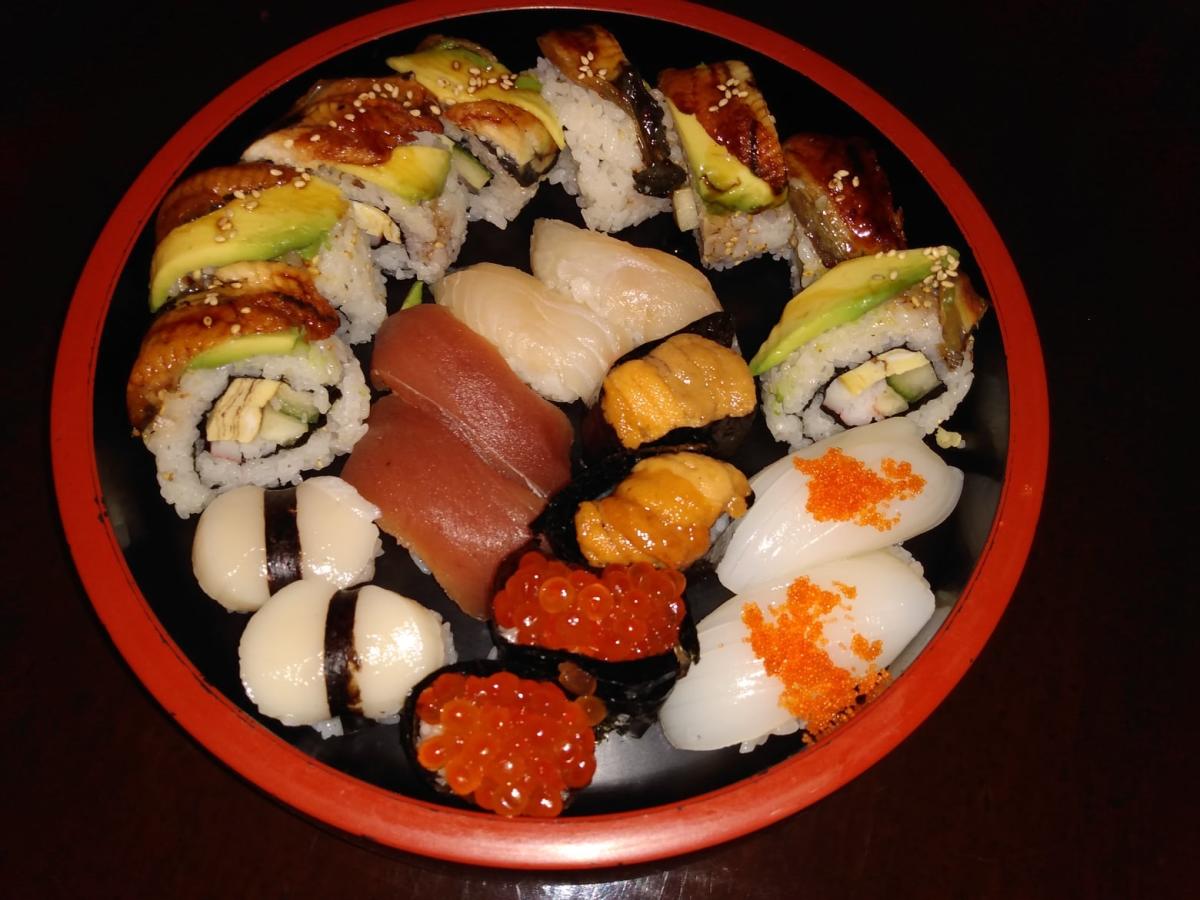 Plate of sushi at Nagomi Restaurant in Covington, Ky.