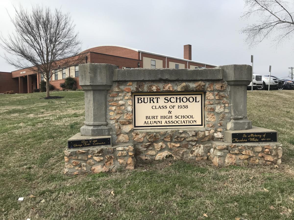 Burt School Sign
