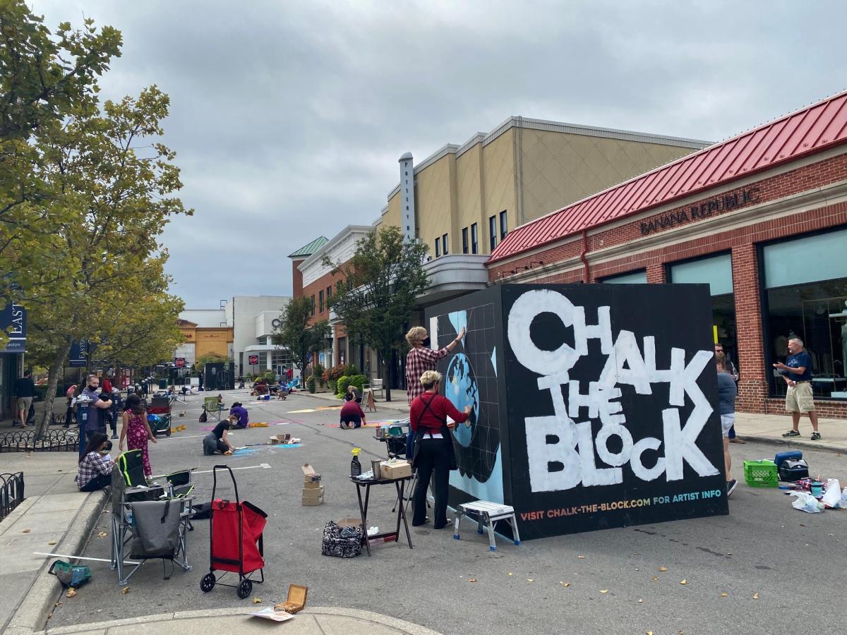 Chalk the Block event at Easton