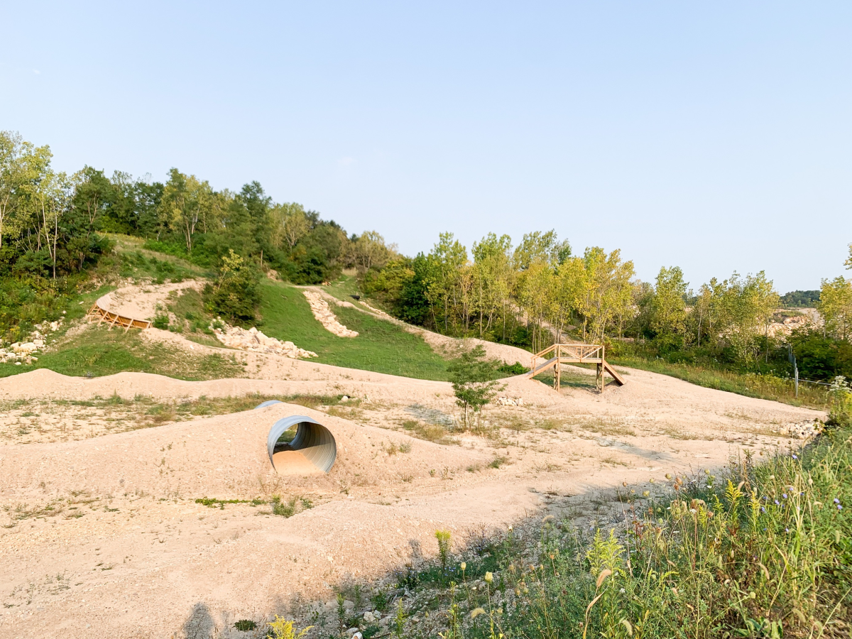 Mountain bike course at Quarry Trails Metro Park