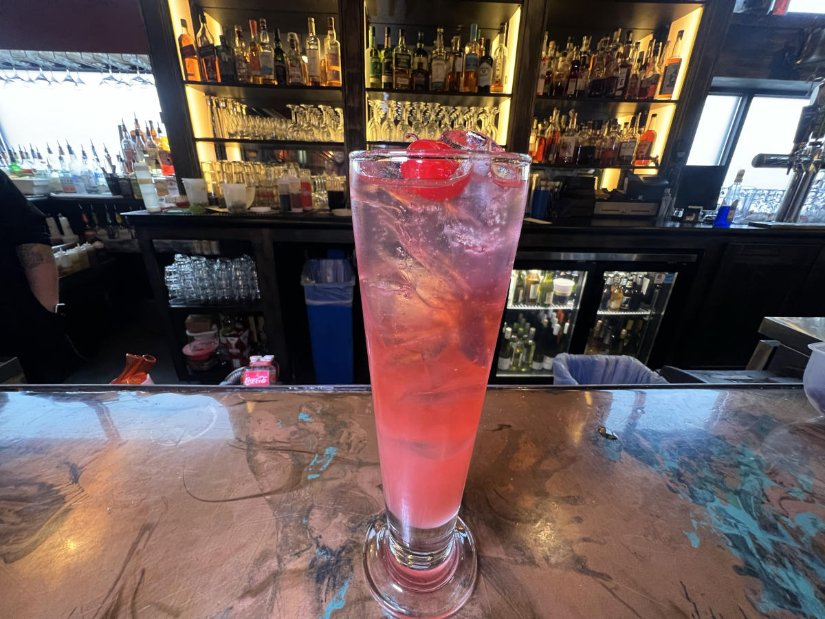 A Ginger Grapefruit Collins mocktail at 3rd & Ferry Fish Market in Easton, PA