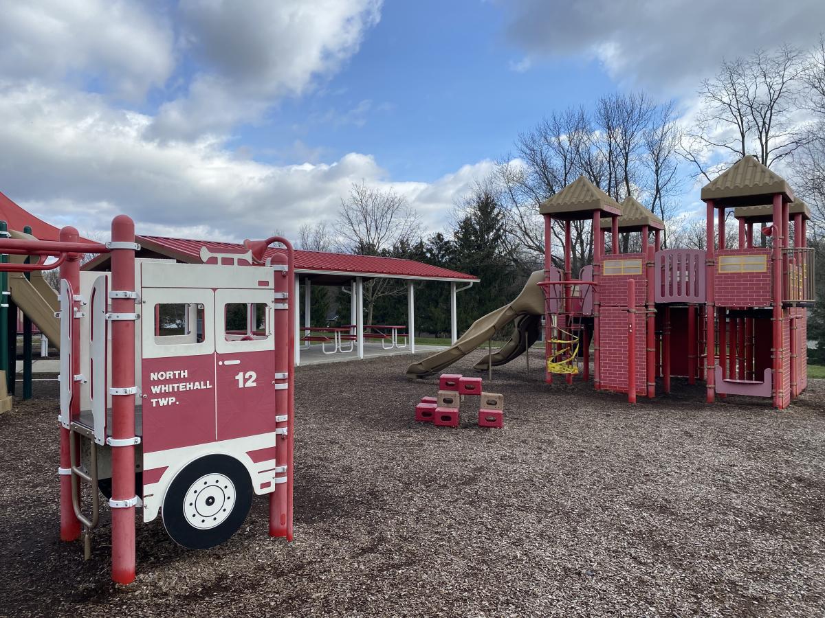 The playground at Laurys Firehouse Park in Laurys Station, PA