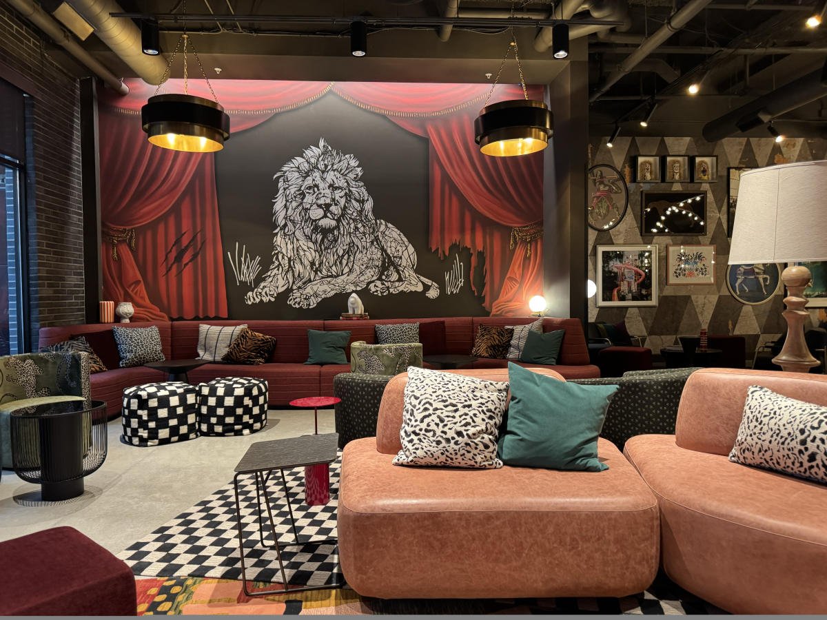 Lobby inside the Moxy Hotel Allentown