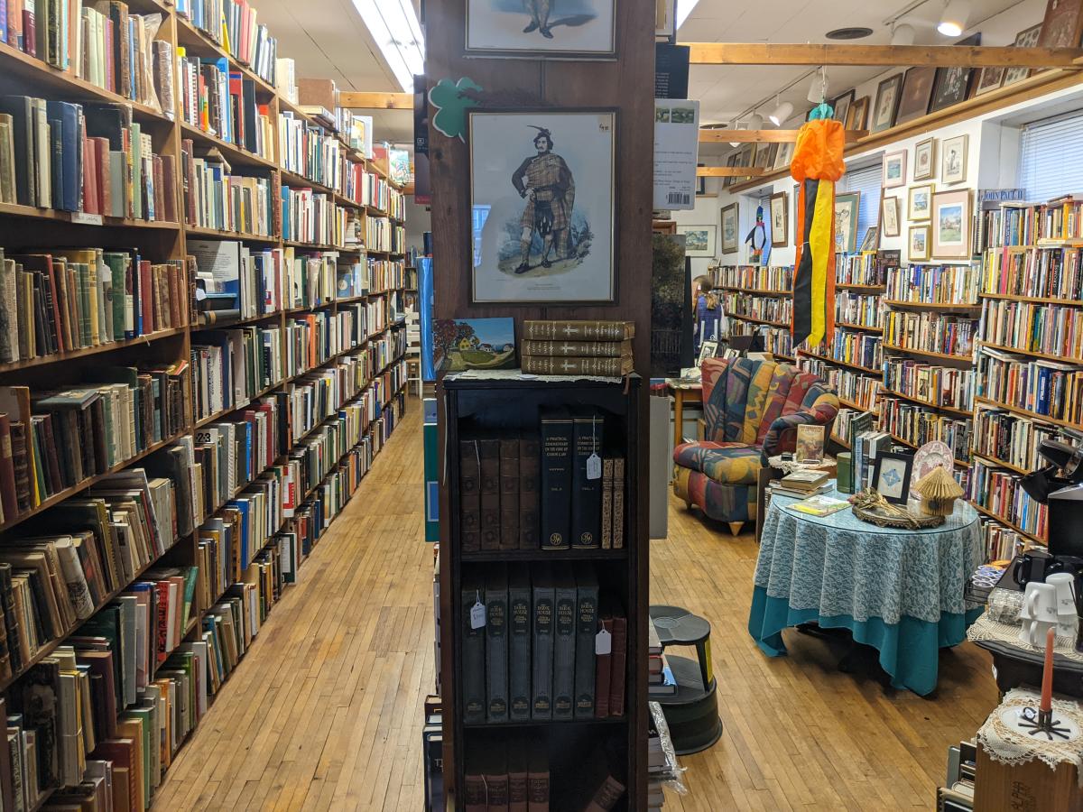 Bookshelves at The Old Library Bookstore in Bethlehem, PA