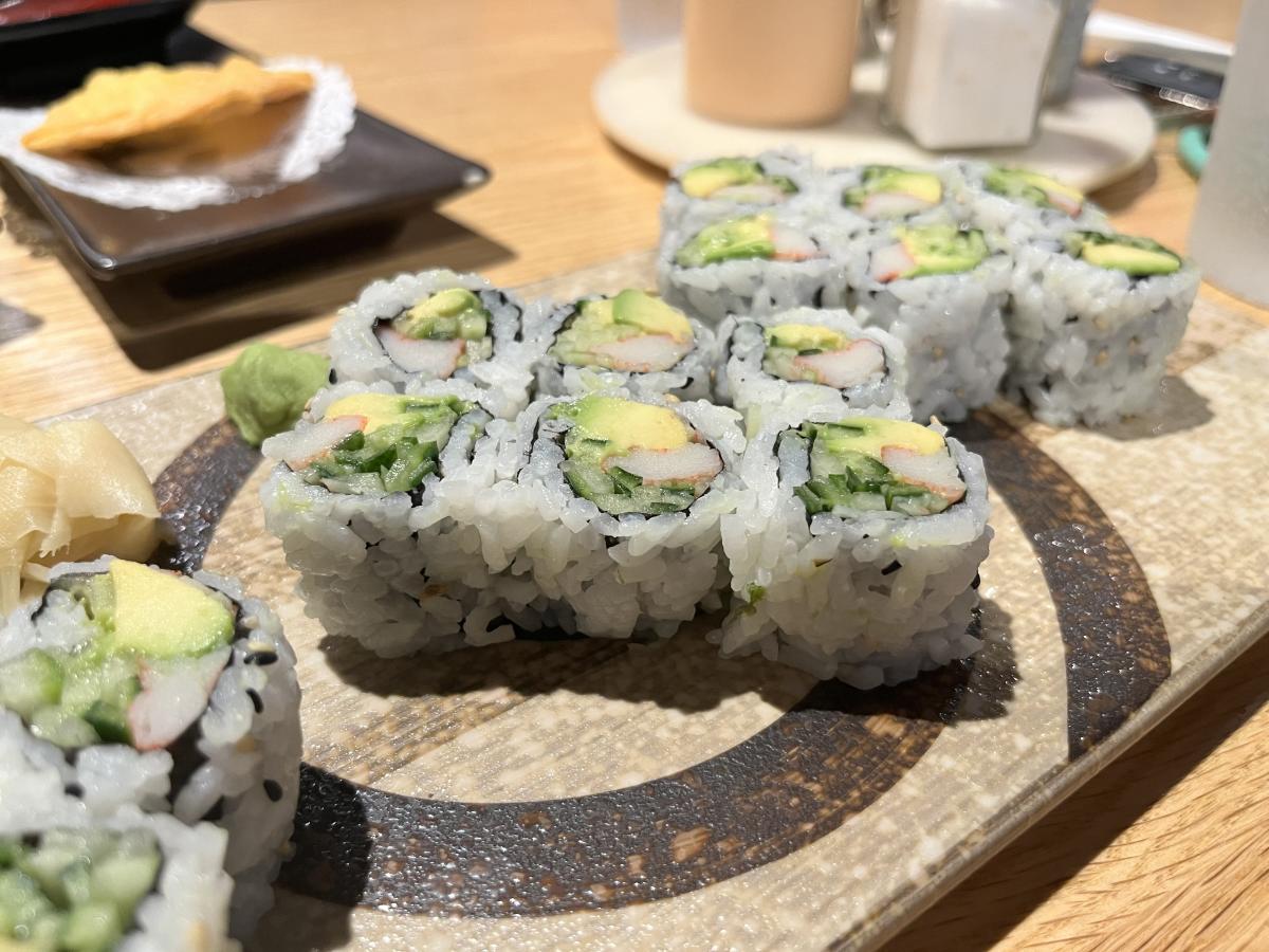 california roll lunch special from wasabi