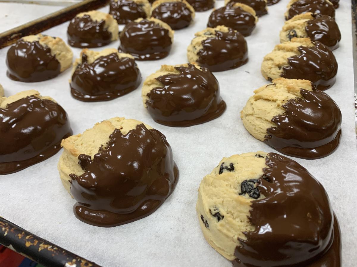 Cherry Almond Shortbread Cookies