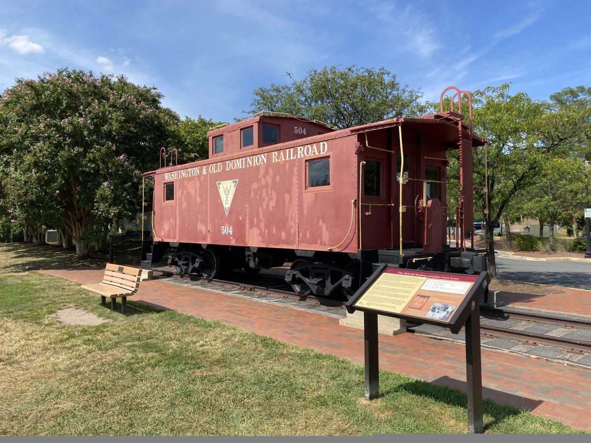 Historic Red Caboose Train in Herndon, Virginia