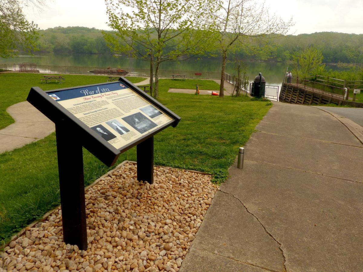 Madison's Crossing - Riverbend Park - History - Marker
