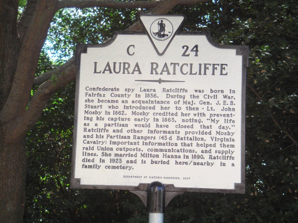 MUST CREDIT - Laura Ratcliffe Historical Marker - Herndon