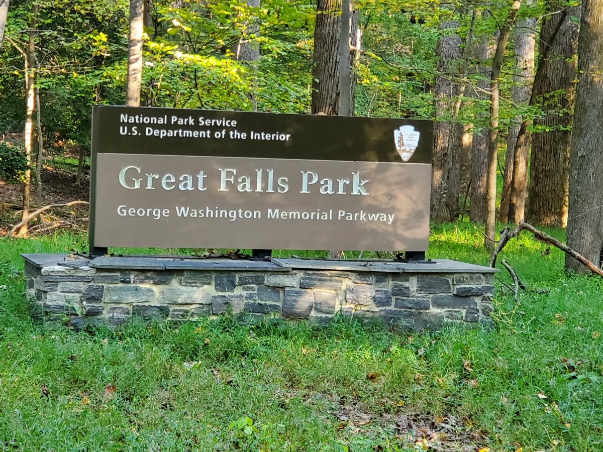 Great Falls Park - Entrance Sign - Photos with a Spin - Accessible Travel