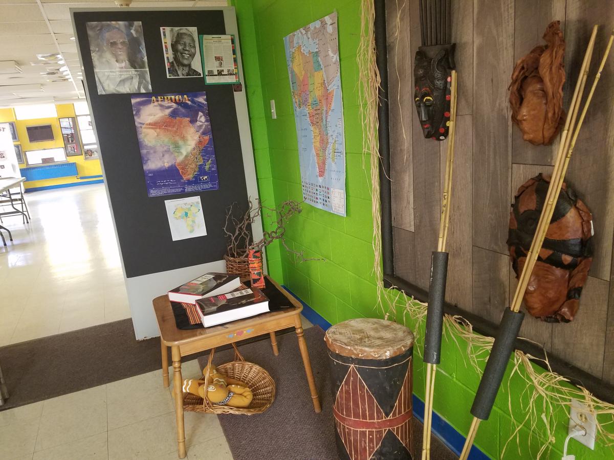 A display at Turner Chapel A.M.E. Church's Cultural Center in Fort Wayne, Indiana