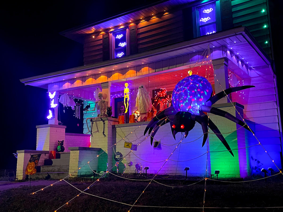 Halloween Lights Display at 1153 W Packard Avenue, Fort Wayne