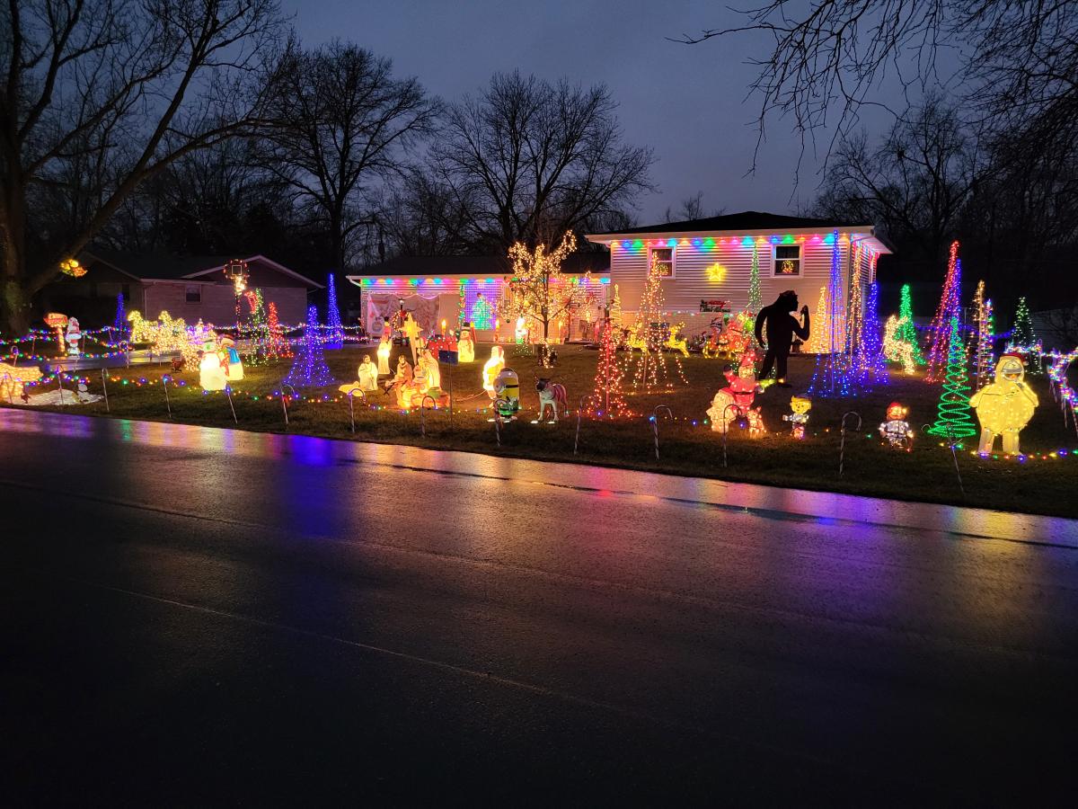 Holiday lights on display at 5233 Woodway Drive in Fort Wayne