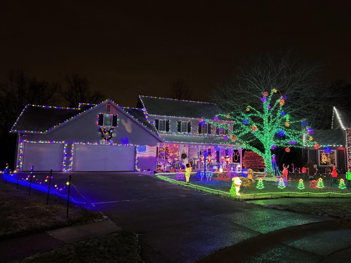 Holiday lights on display at 5501 Chiswell Run in Fort Wayne