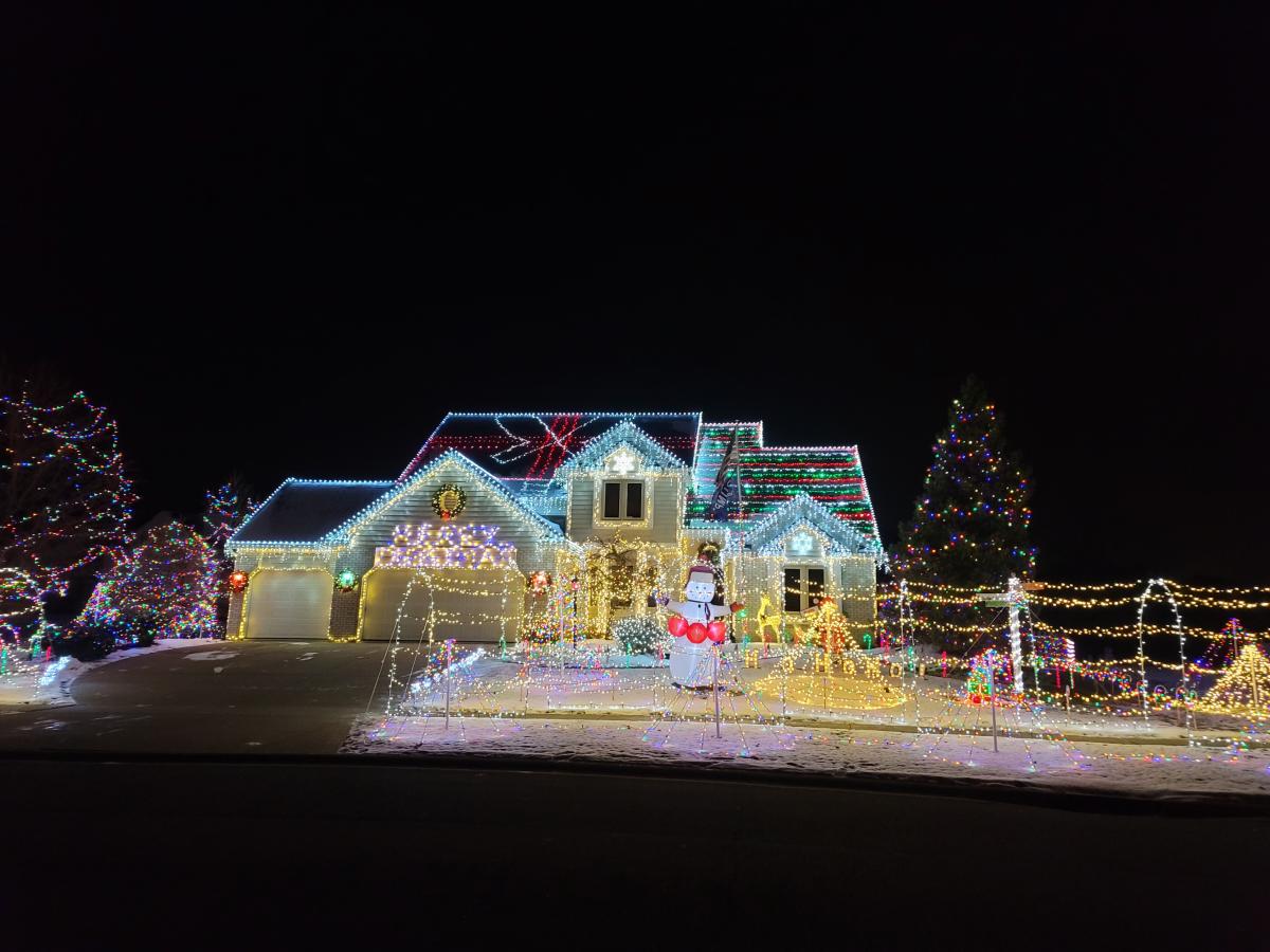 Crooked Creek House Light Display by Jason Grossnickle