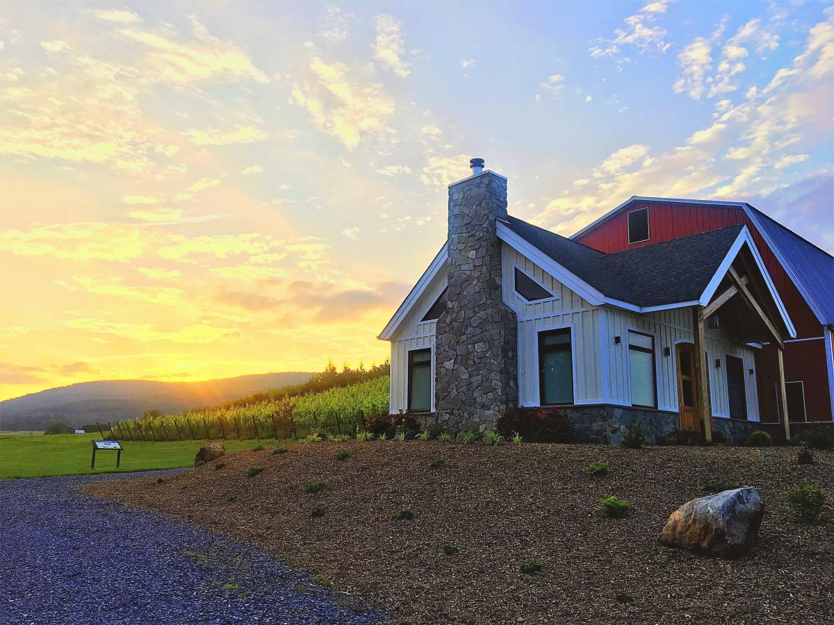 Sunset at Catoctin Breeze Vineyard