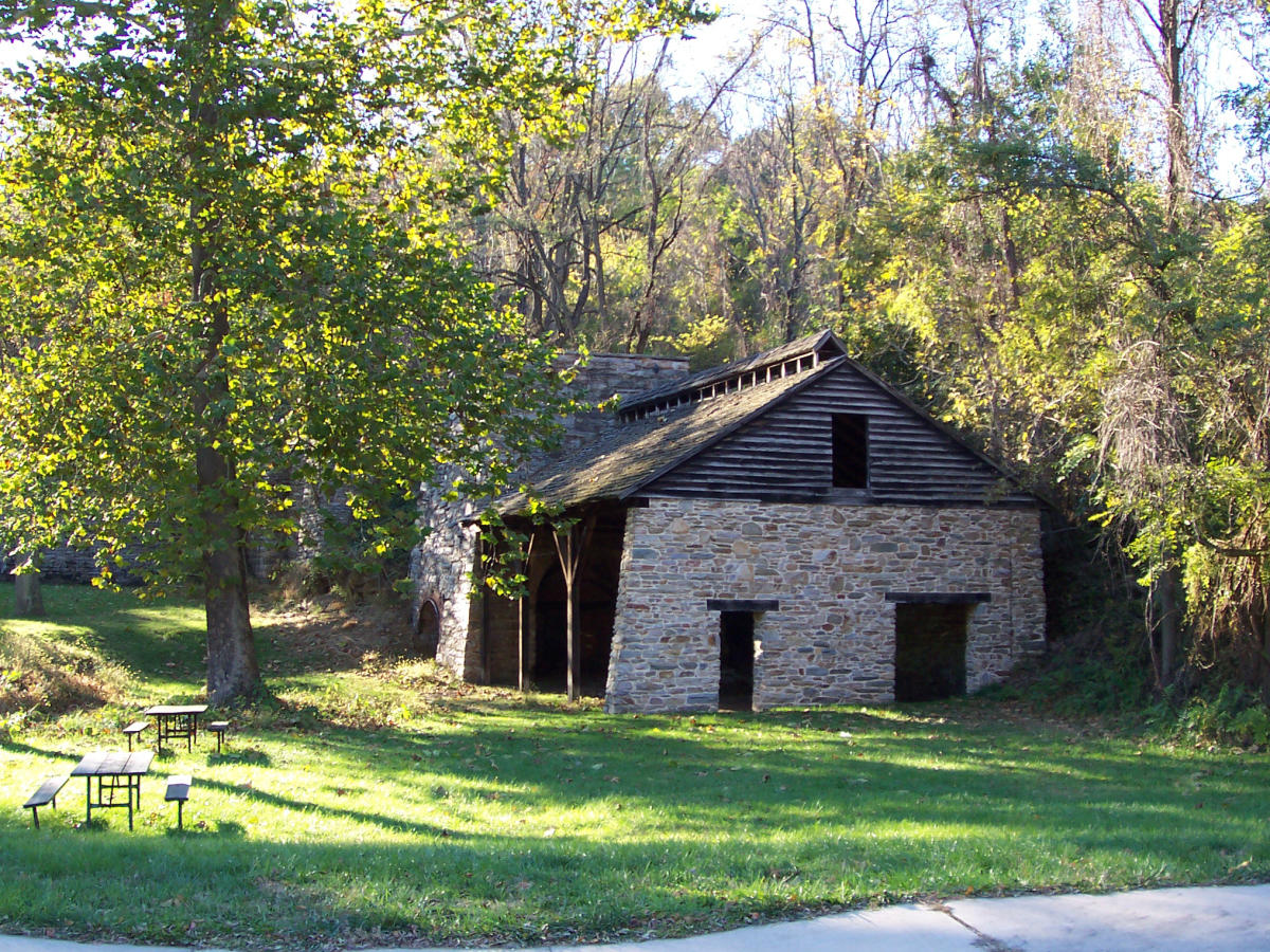 The remains of Catoctin Furnace at Cunningham Falls State Park