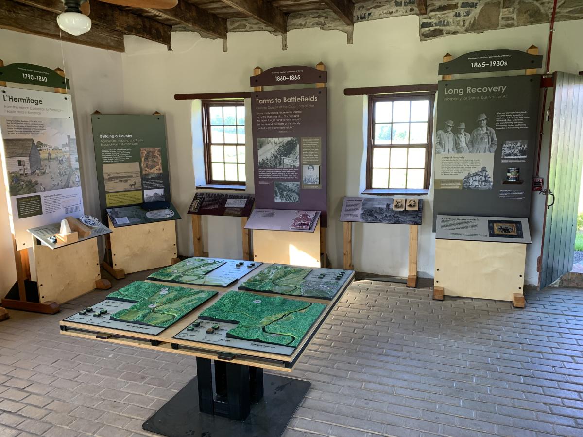 Inside of the tenant house at Monocacy National Battlefield