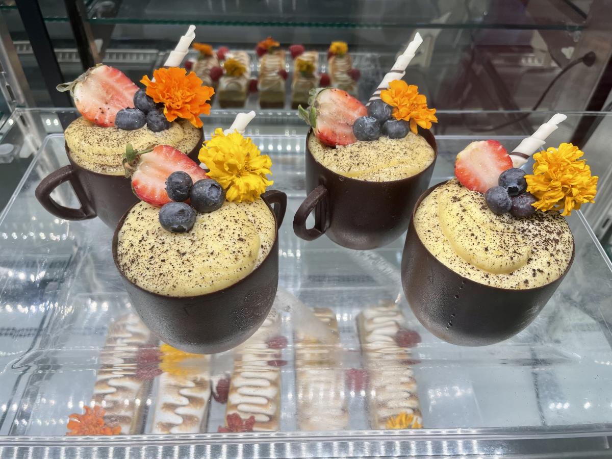 Unique desserts on display at New River Bakery & Cafe