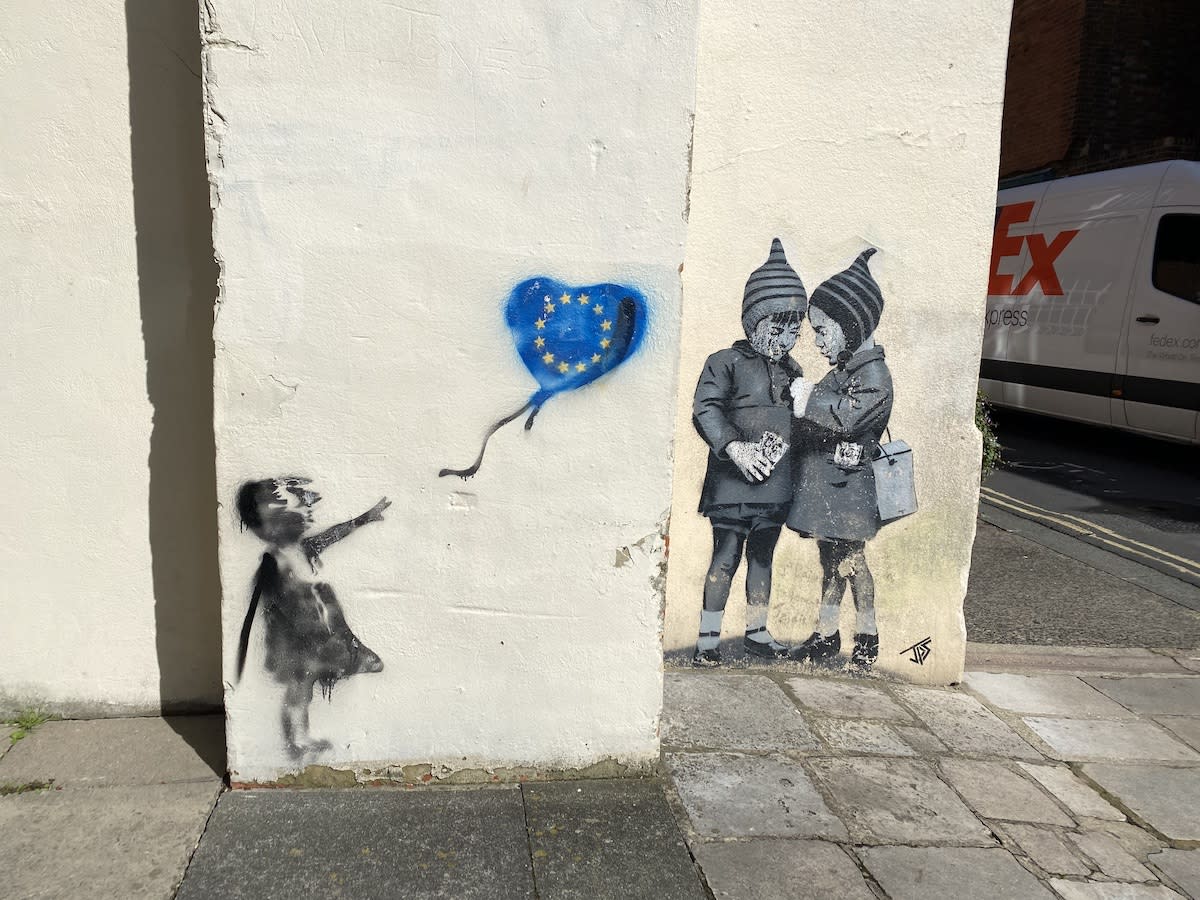 Girl & Balloon Street art in Chichester