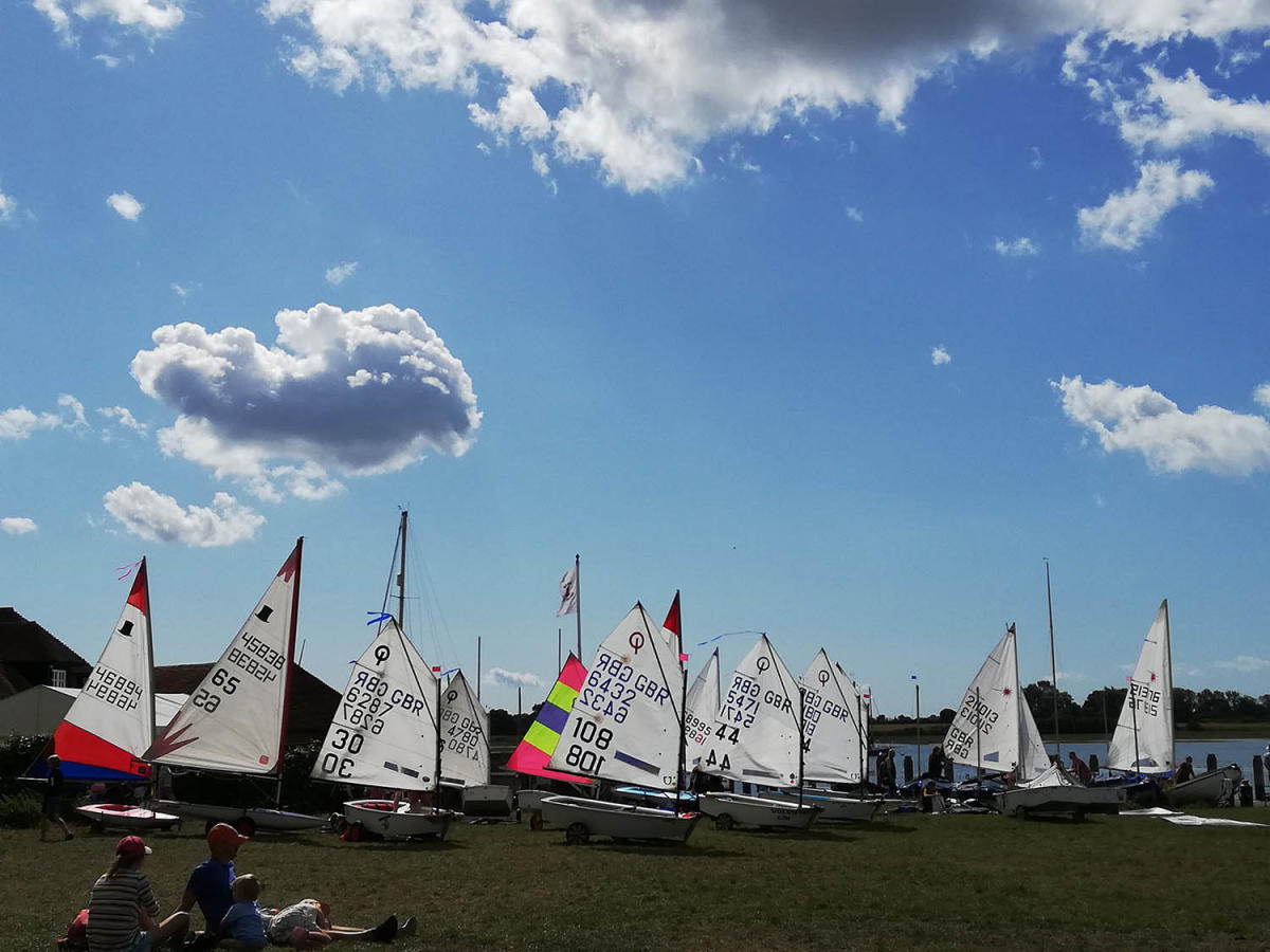 A view of sailing boats from Bosham Quay