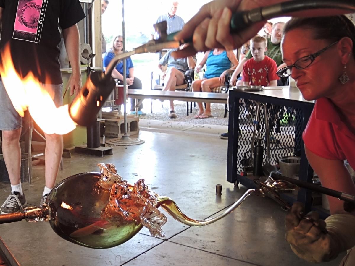 Hot Blown Glass Artists in Action Lisa Pelo