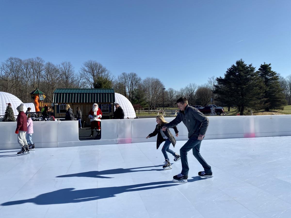 penguin park, open skate, Santa, Washington Township Park