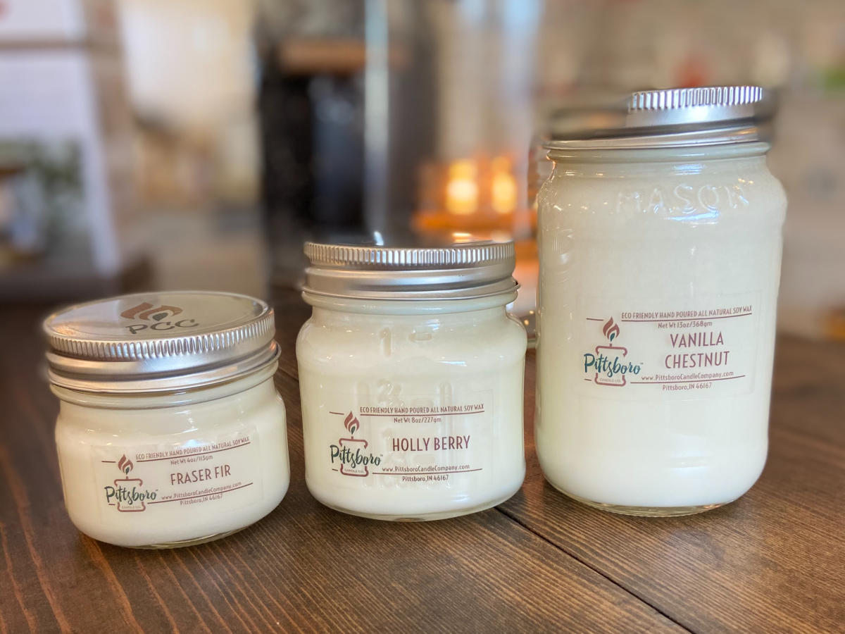 Pittsboro Candle Company Candles in Three Sizes