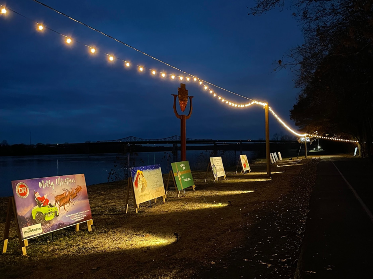 Night time shot Christmas on the river ditto