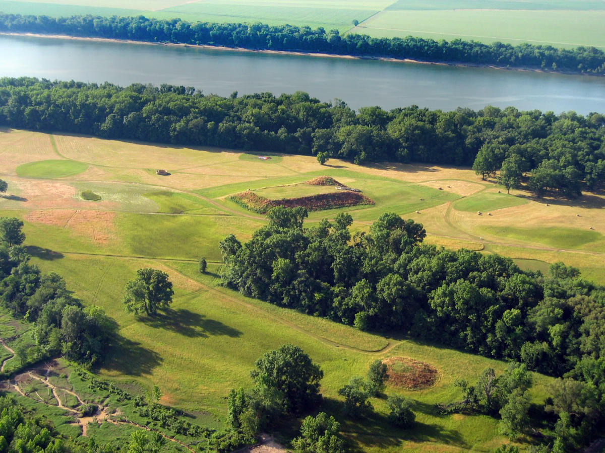 Angel Mounds Evansville aerial