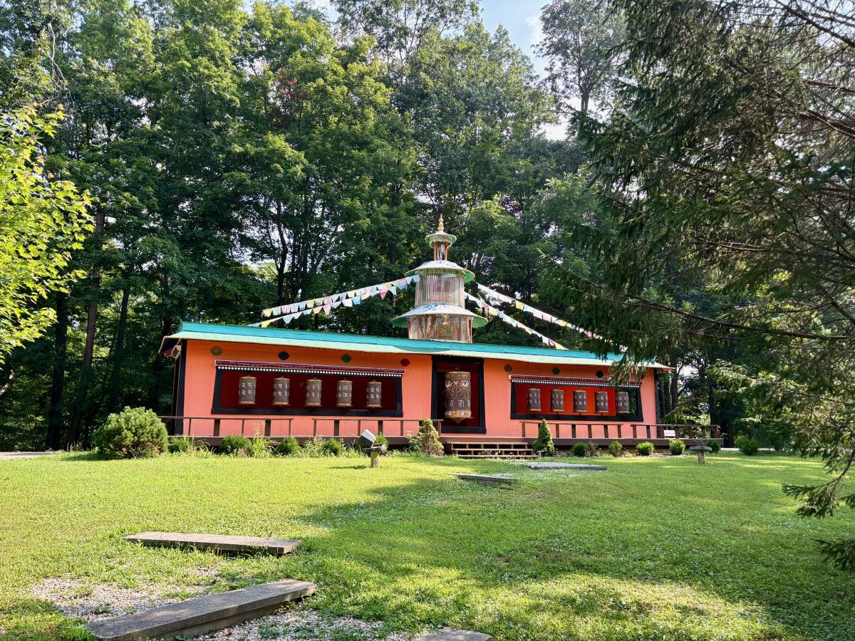 Tibetan Mongolian Buddhist Center Bloomington prayer wheels