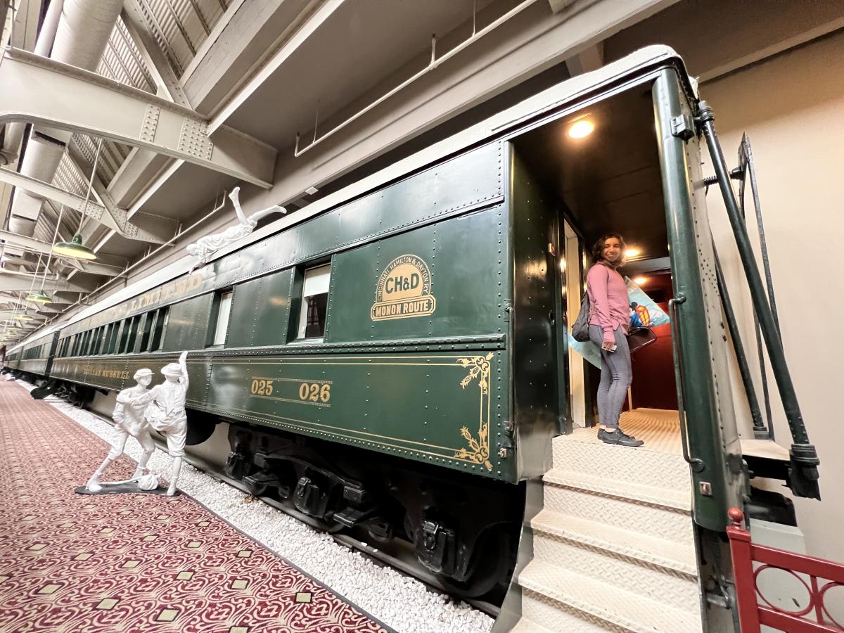 Train Car Rooms Crowne Plaza Indianapolis - exterior with stairs