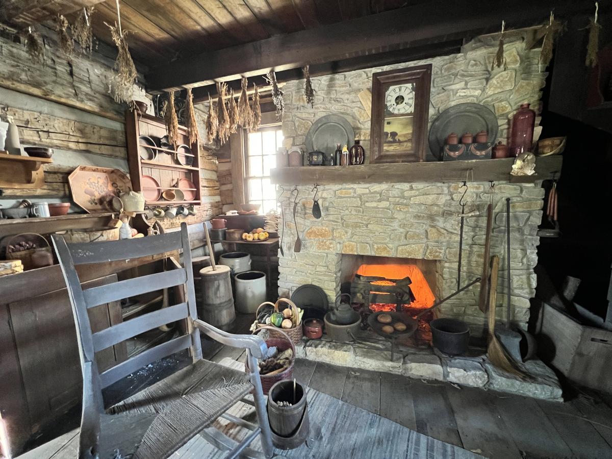 The Wayne County Historical Museum - cabin interior
