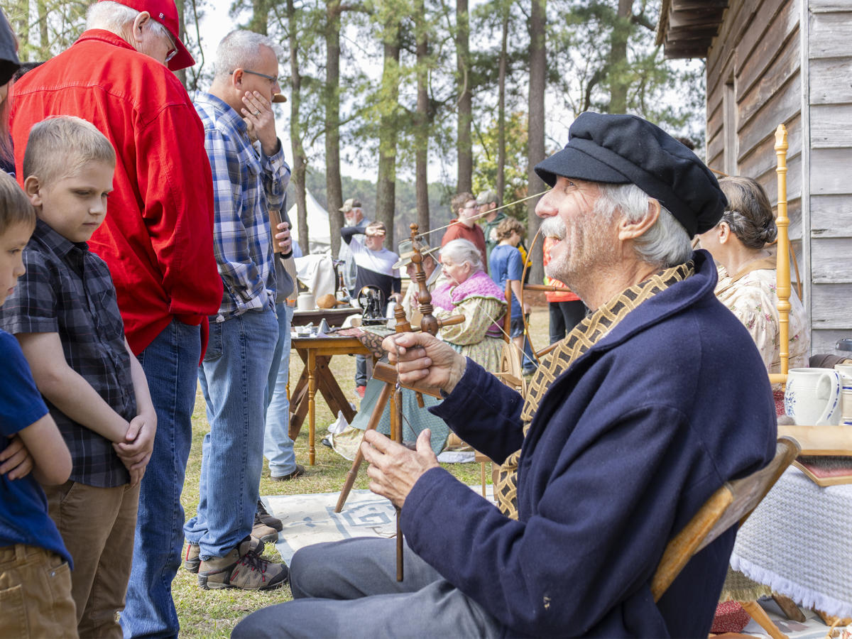 Living History Demos with Family at Bentonville 160th Reenactment