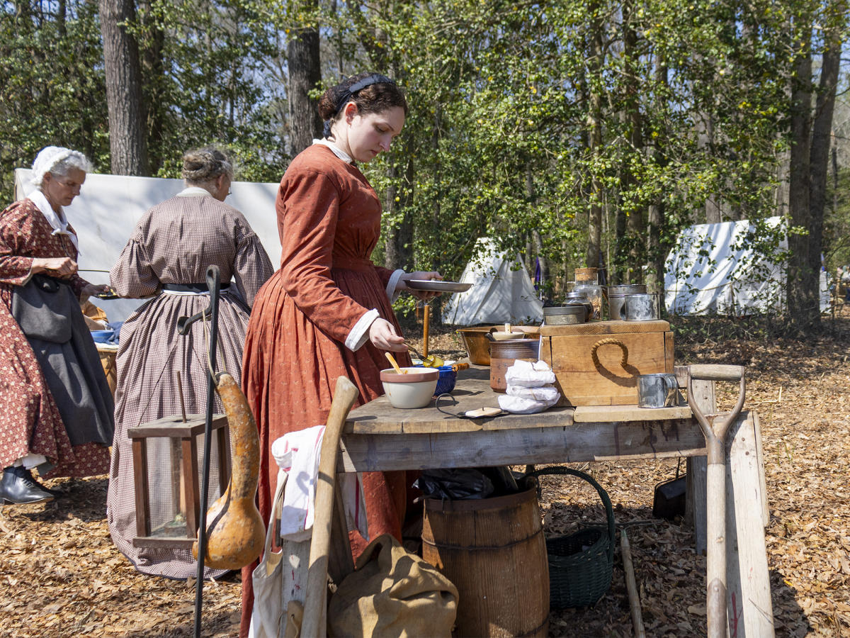 Sutlers Camp during 160th Reenactment, Four Oaks, NC.