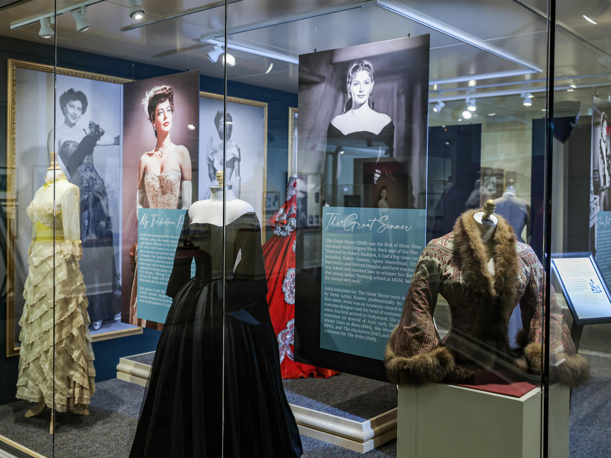 Ava Costume Exhibit at the Ava Gardner Museum in Smithfield, NC.