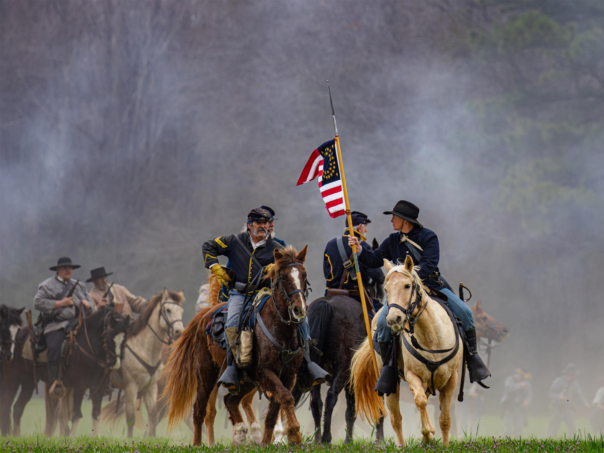 Calvary Charge at Bentonville 160th Reenactment, Four Oaks, NC.