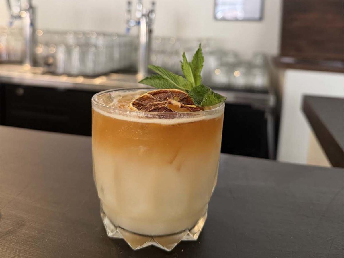 Crescendo cocktail on bar top at The Station Clayton