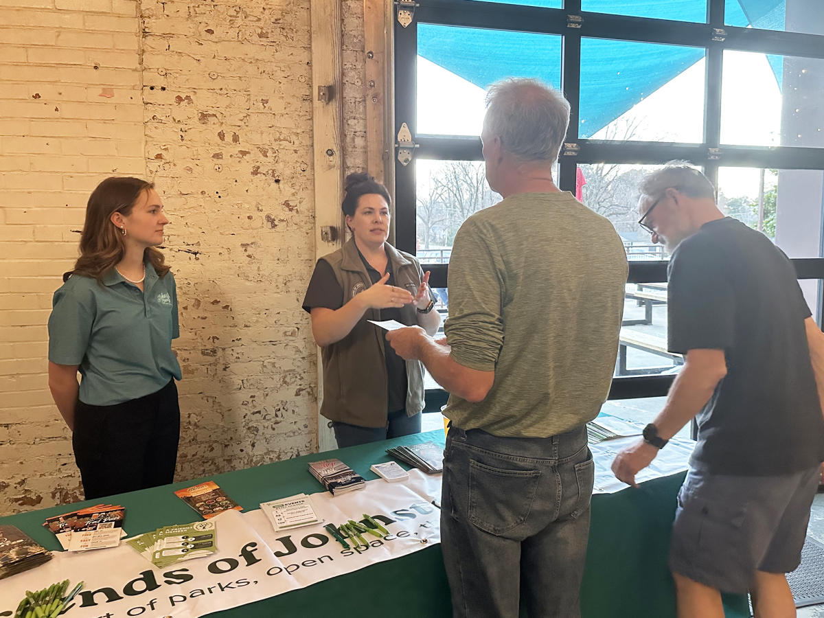 Info Booth at the Walk & Talk About Trails 2025 Event with the Friends Group