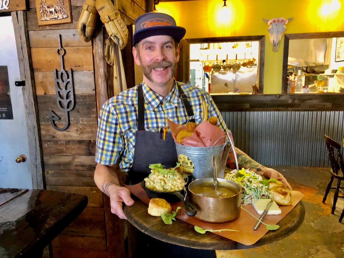 Brock Bowes with Big Platter at Kettle River Brewing