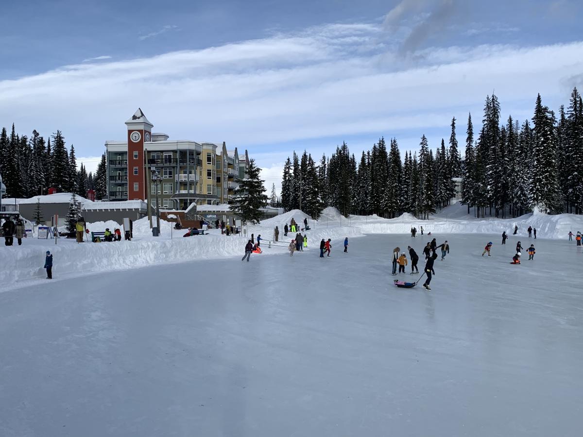 Ice skating at Brewer's Pond at SilverStar