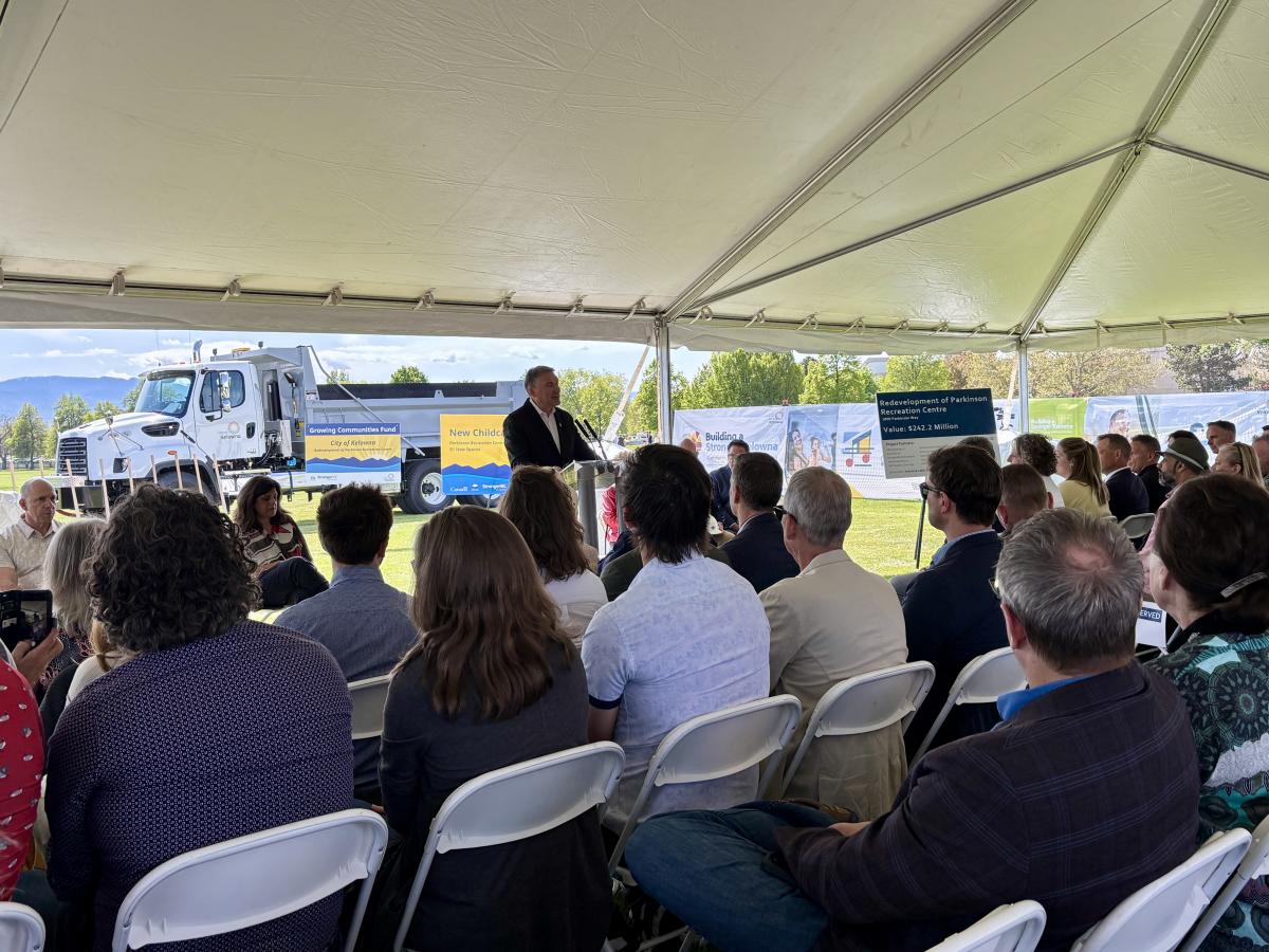 Mayor Dyas speaking at PRC groundbreaking