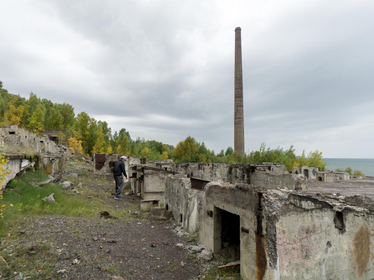 Concrete ruins at Freda Michigan