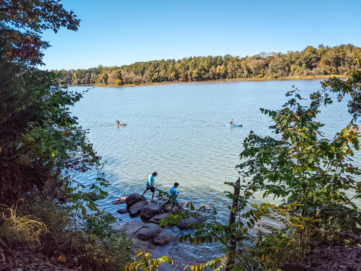 View of the lake at the Latta Nature Preserve