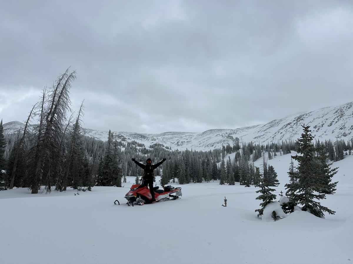 Snowmobiling the Snowy Range